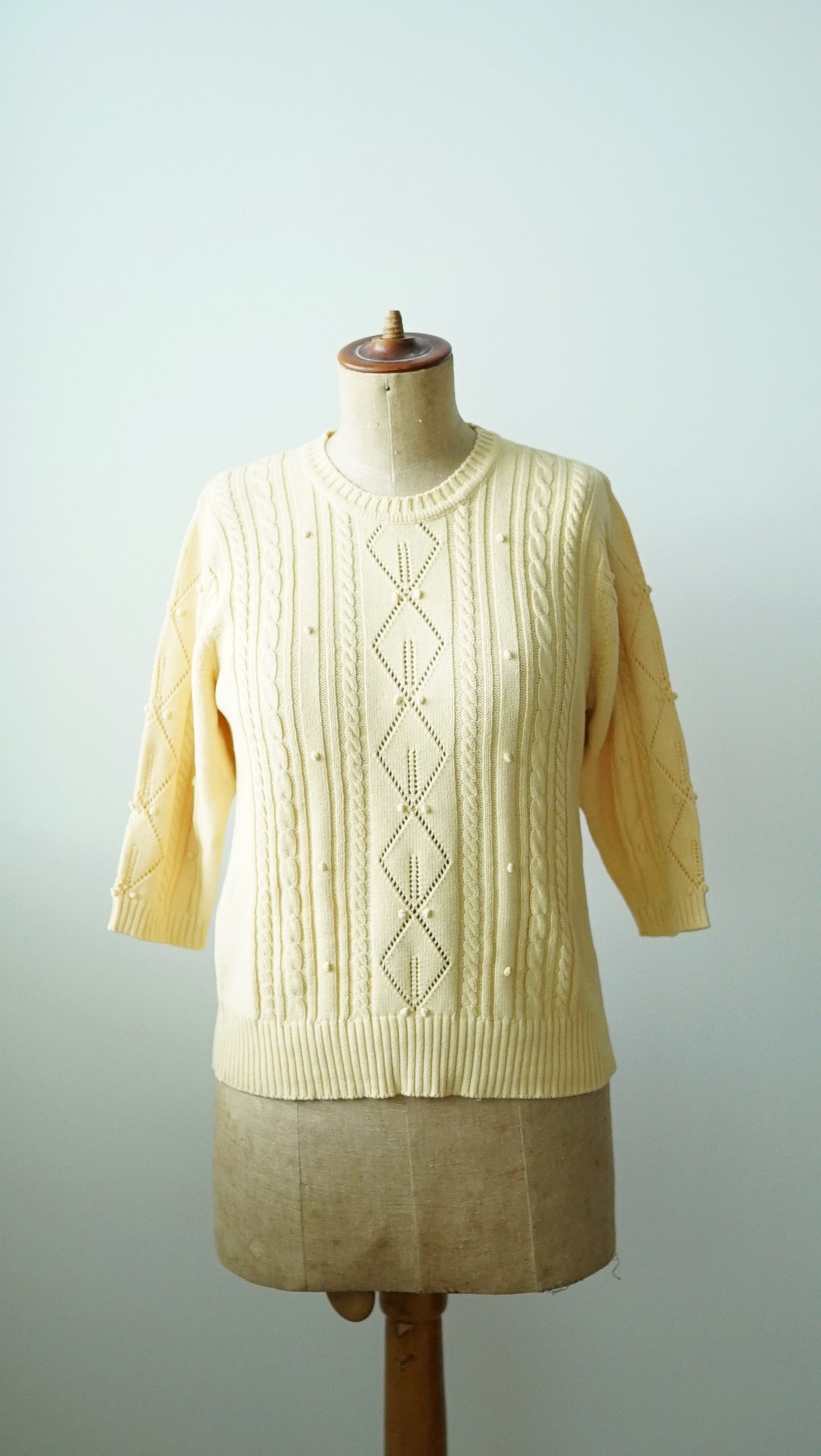 Strick Pullover gelb