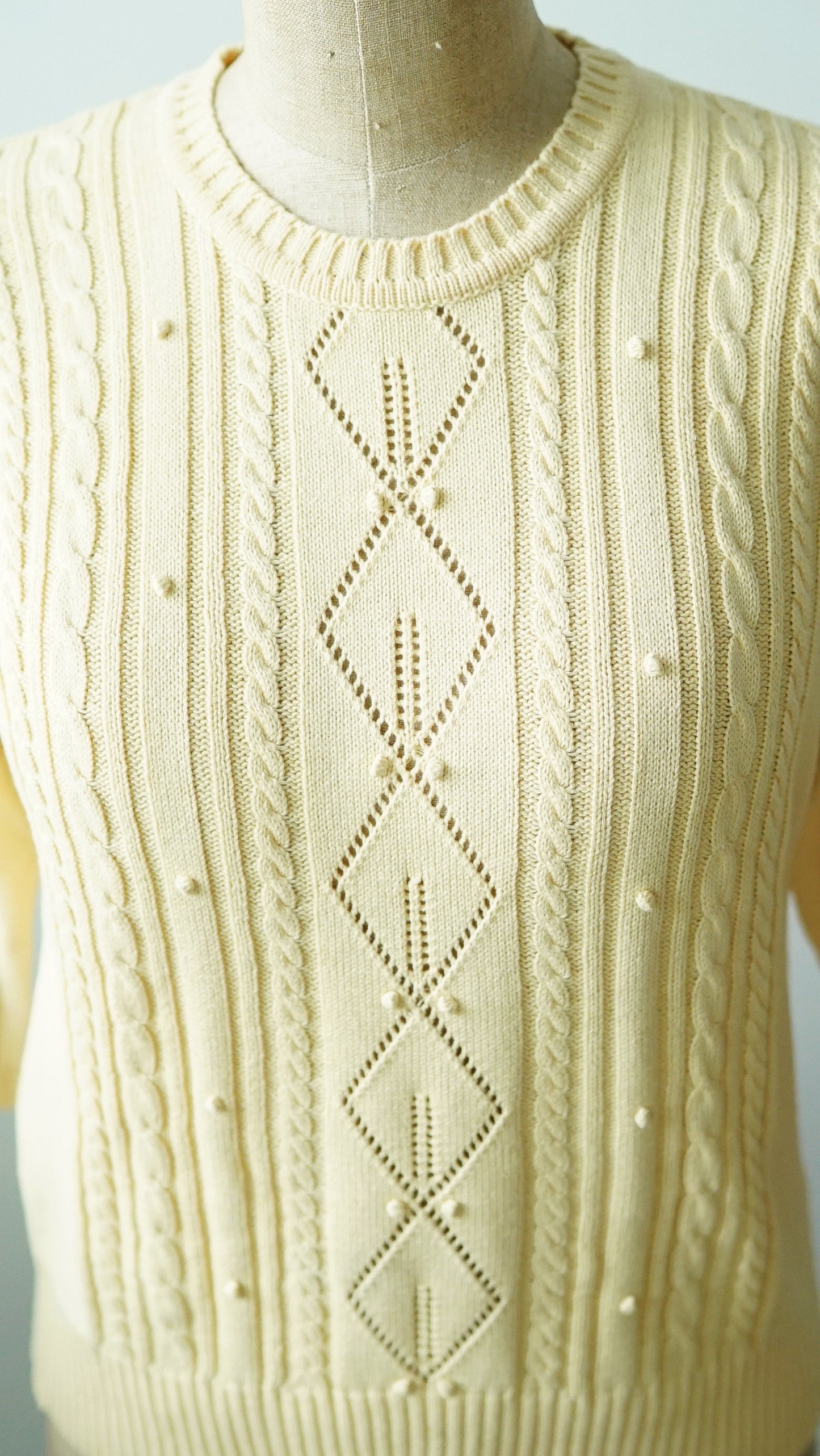 Strick Pullover gelb