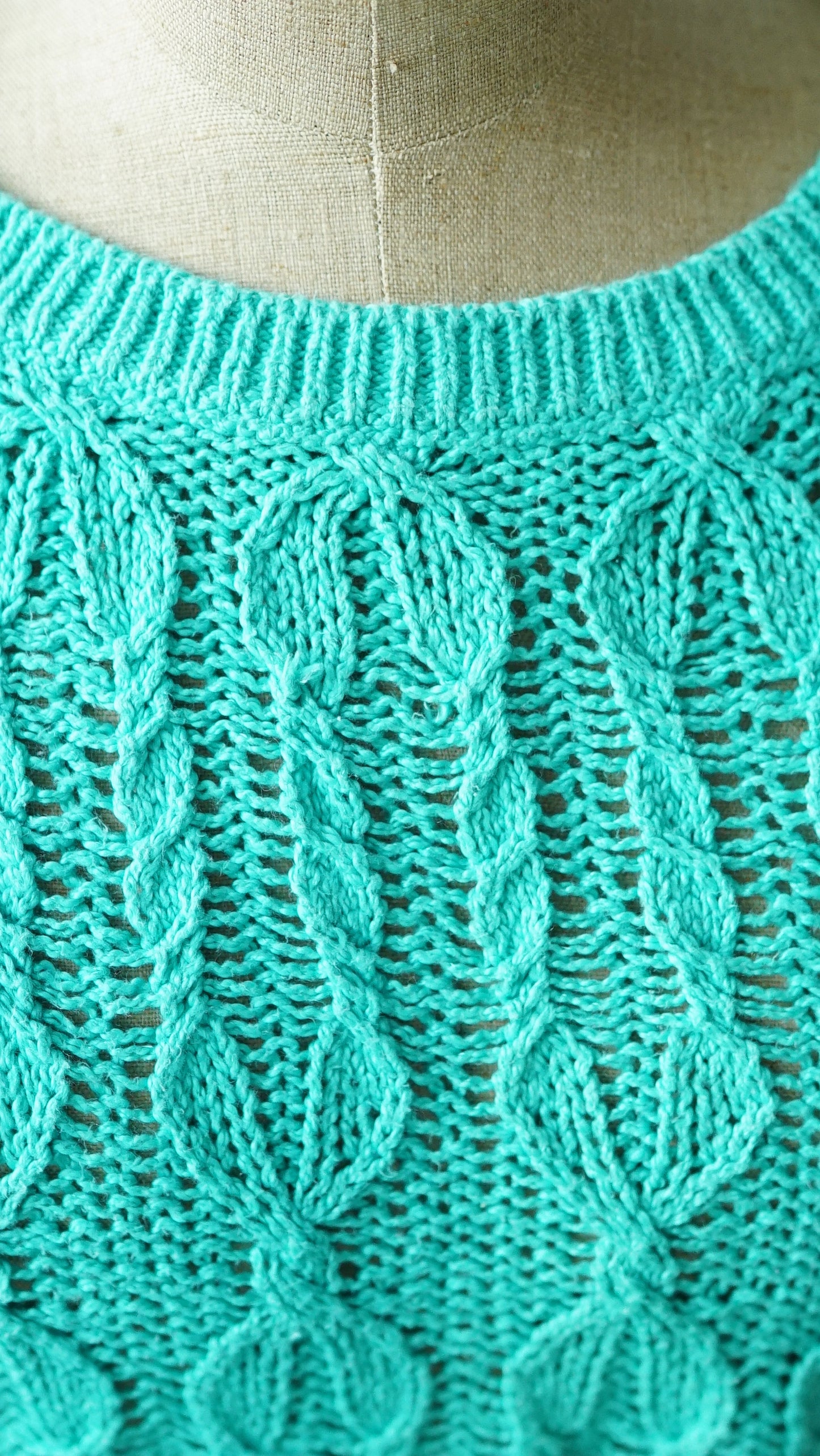 Strick Pullover türkis