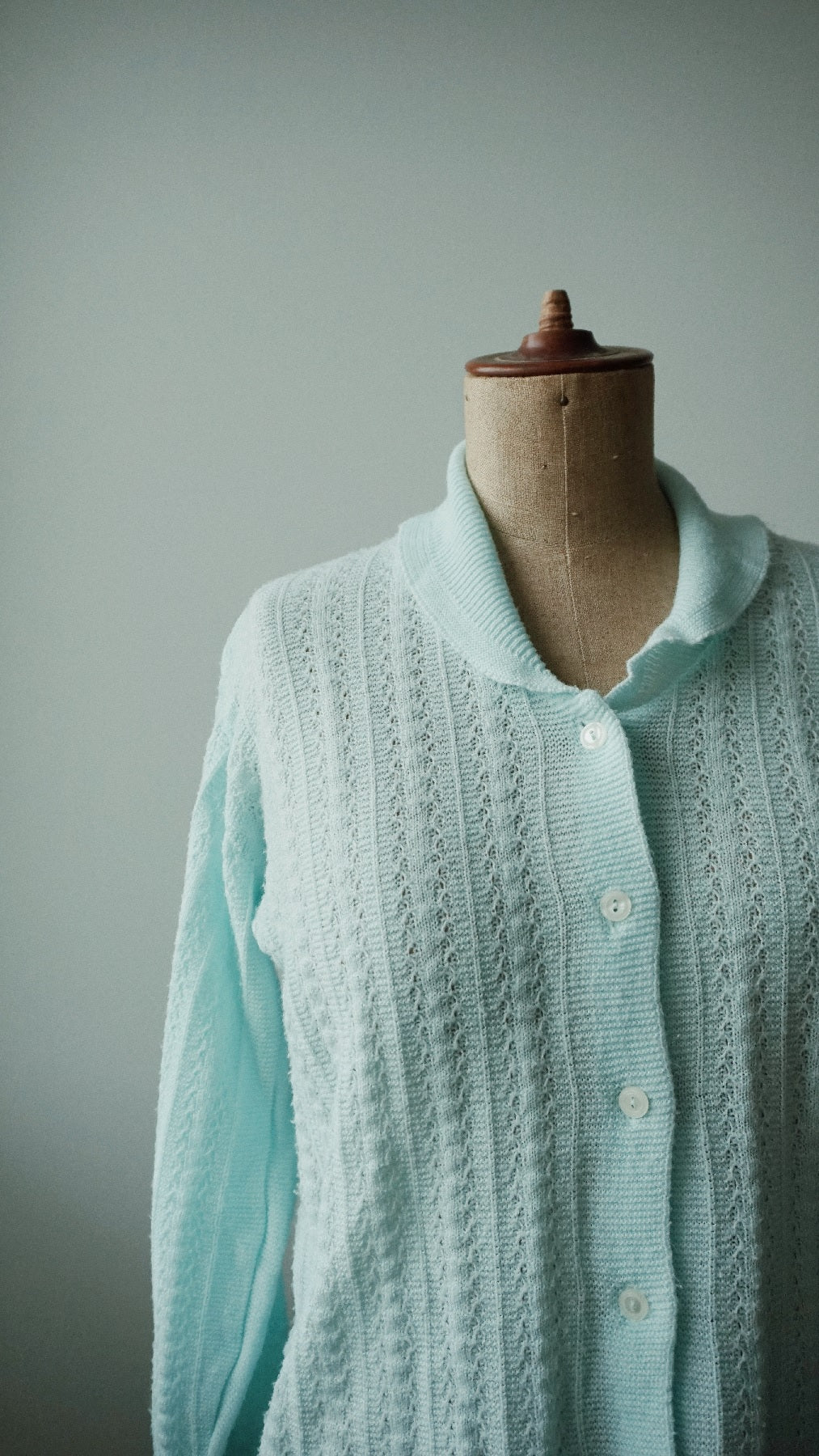 Strick Weste türkis