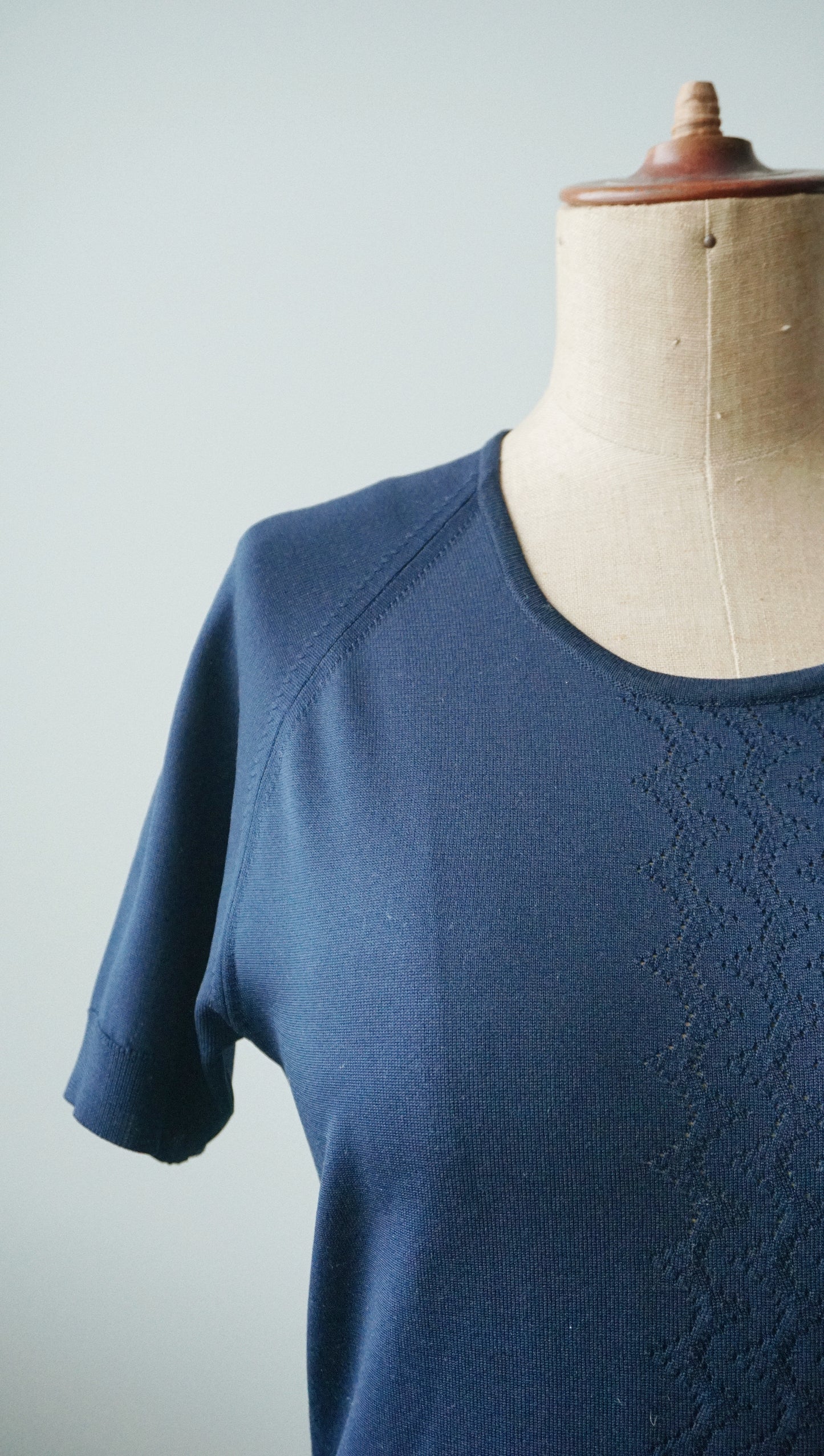 Shirt blau muster