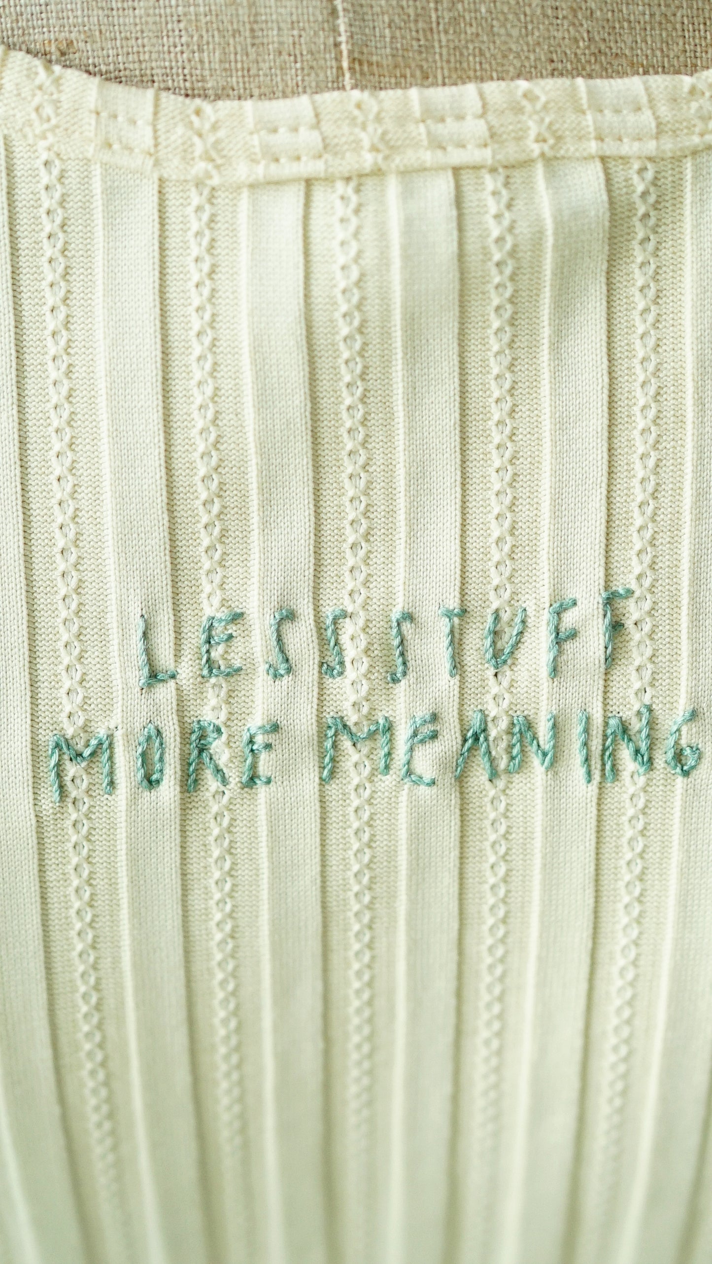 Less stuff more meaning