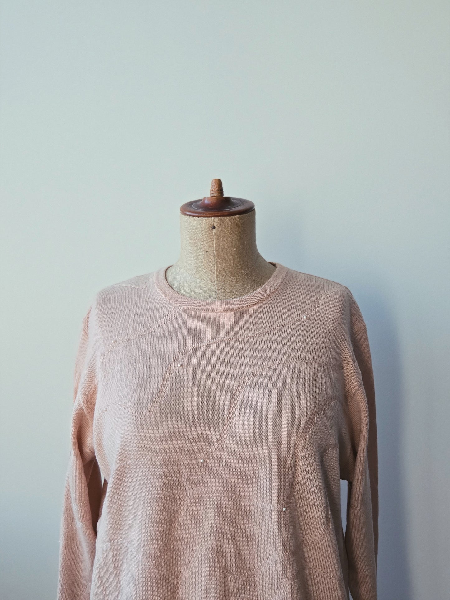 Strick Pullover Perlen
