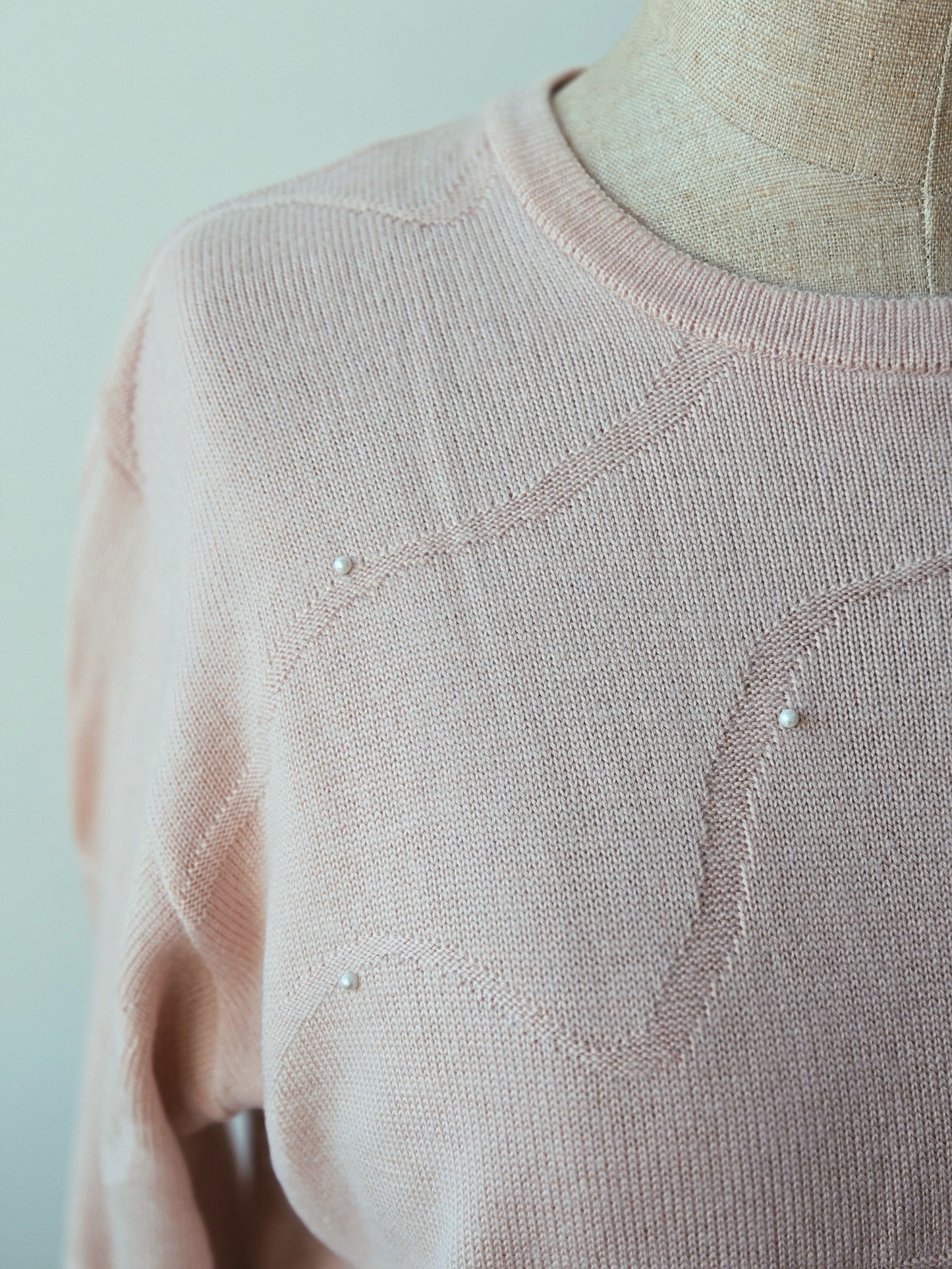 Strick Pullover Perlen