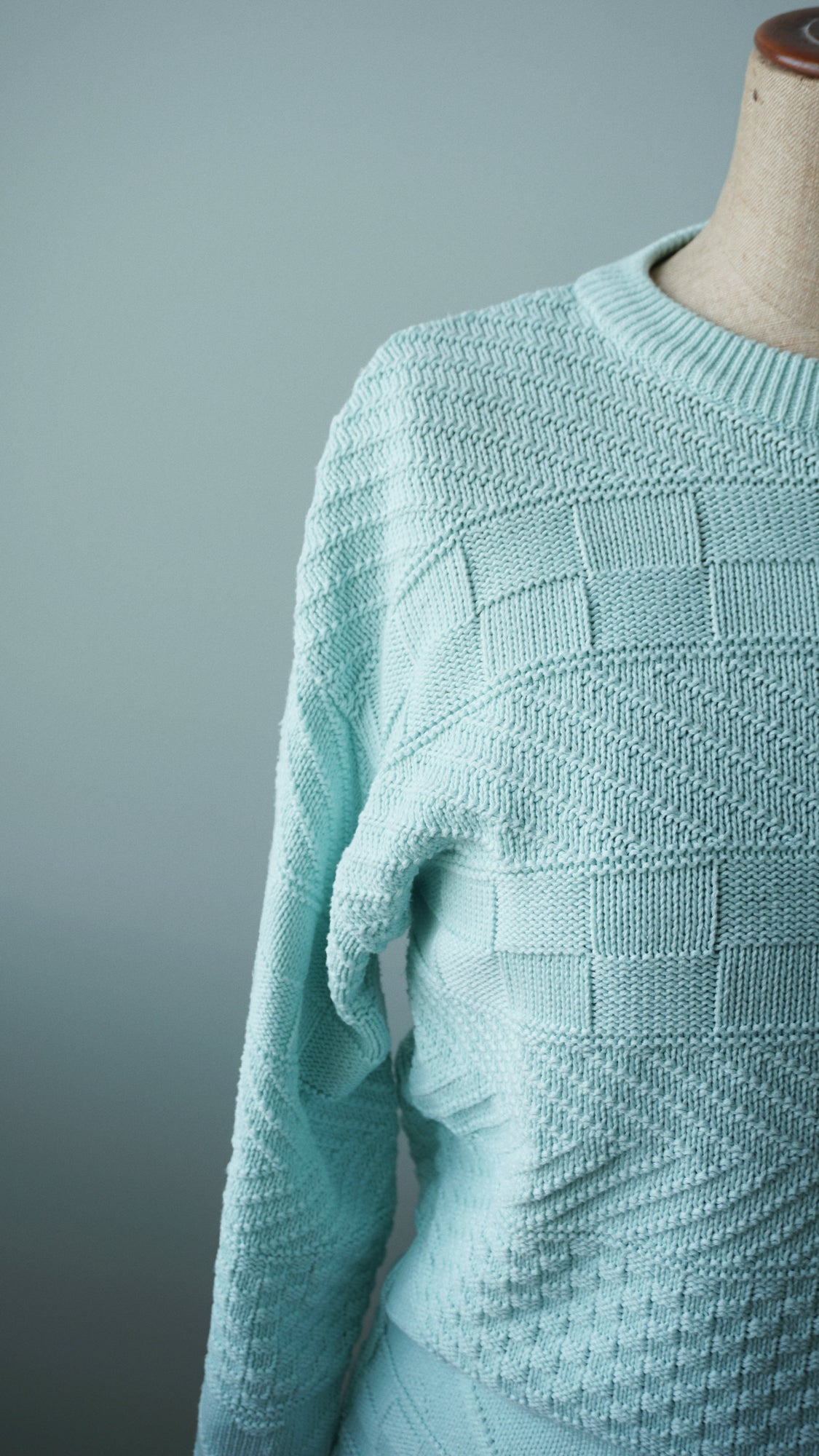 Strick Pullover türkis