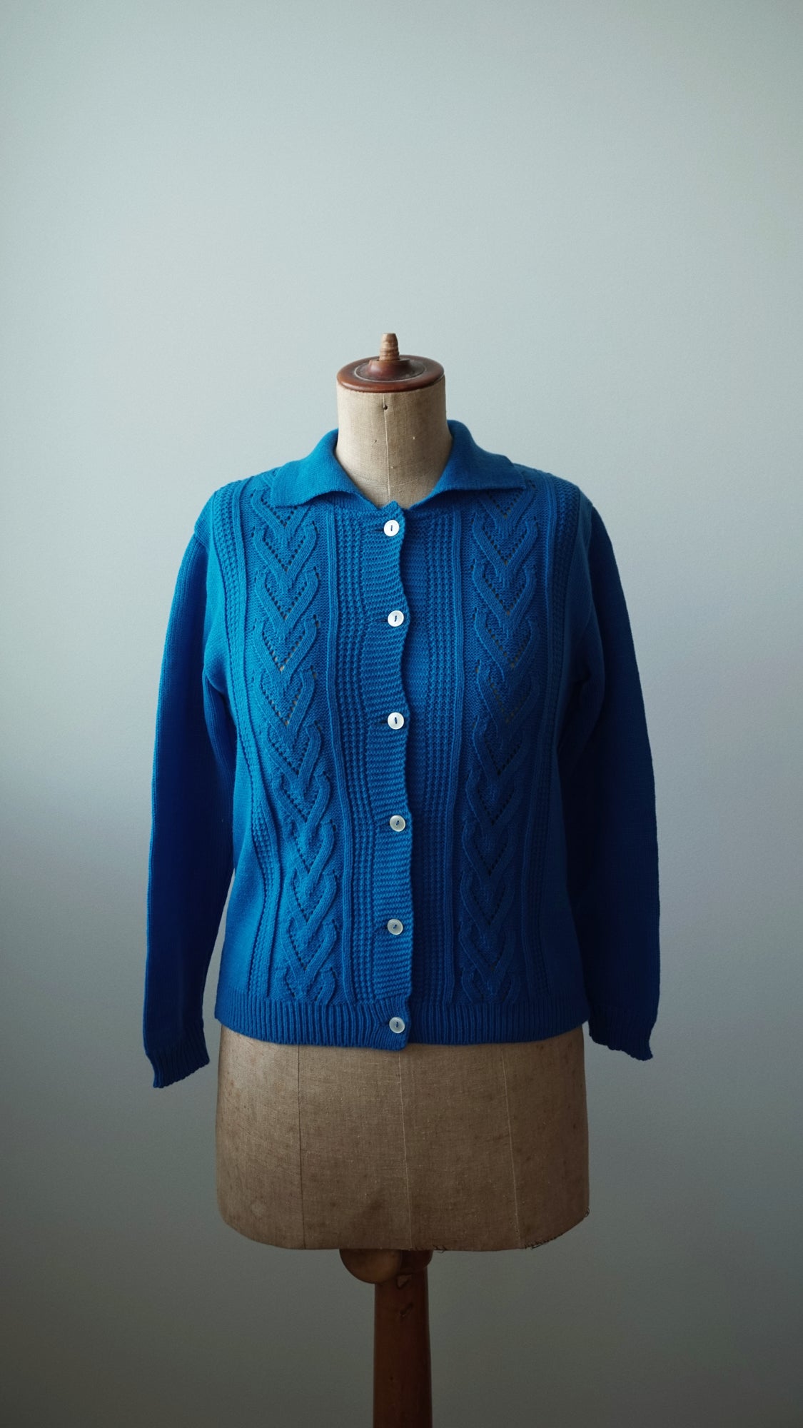 Strick Weste blau