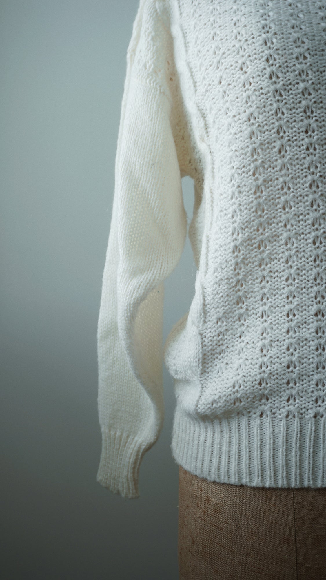 Strick Pullover weiß