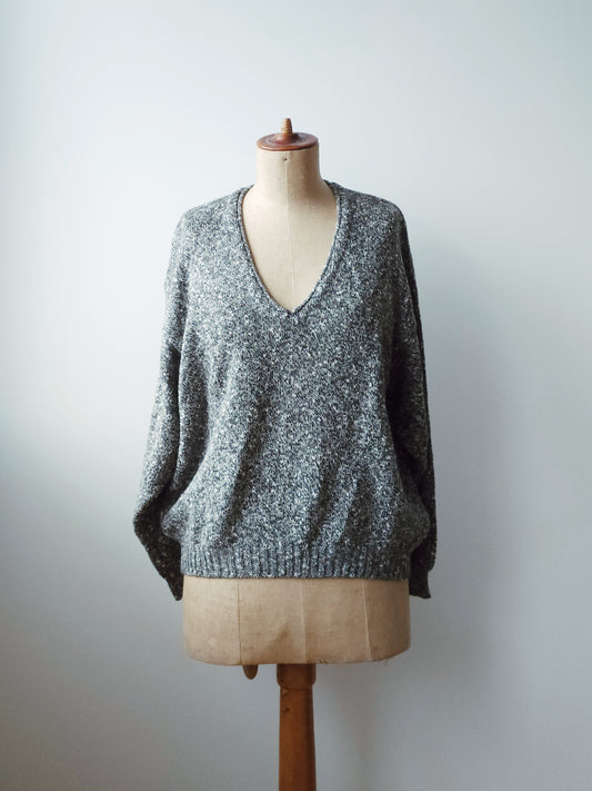 Strick Pullover grau